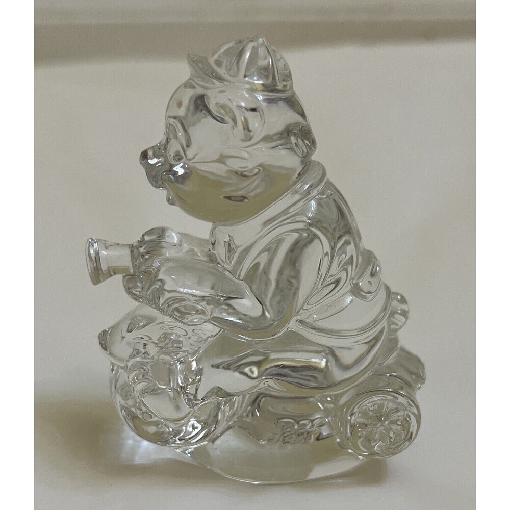 Crystal Bear. Bear24 % LEAD CRYSTAL FIGURE --- BEAR ON A BIKE.